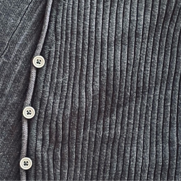 NWT Free People Ribbed Knit Slim Long Cardigan Black - Picture 4 of 4